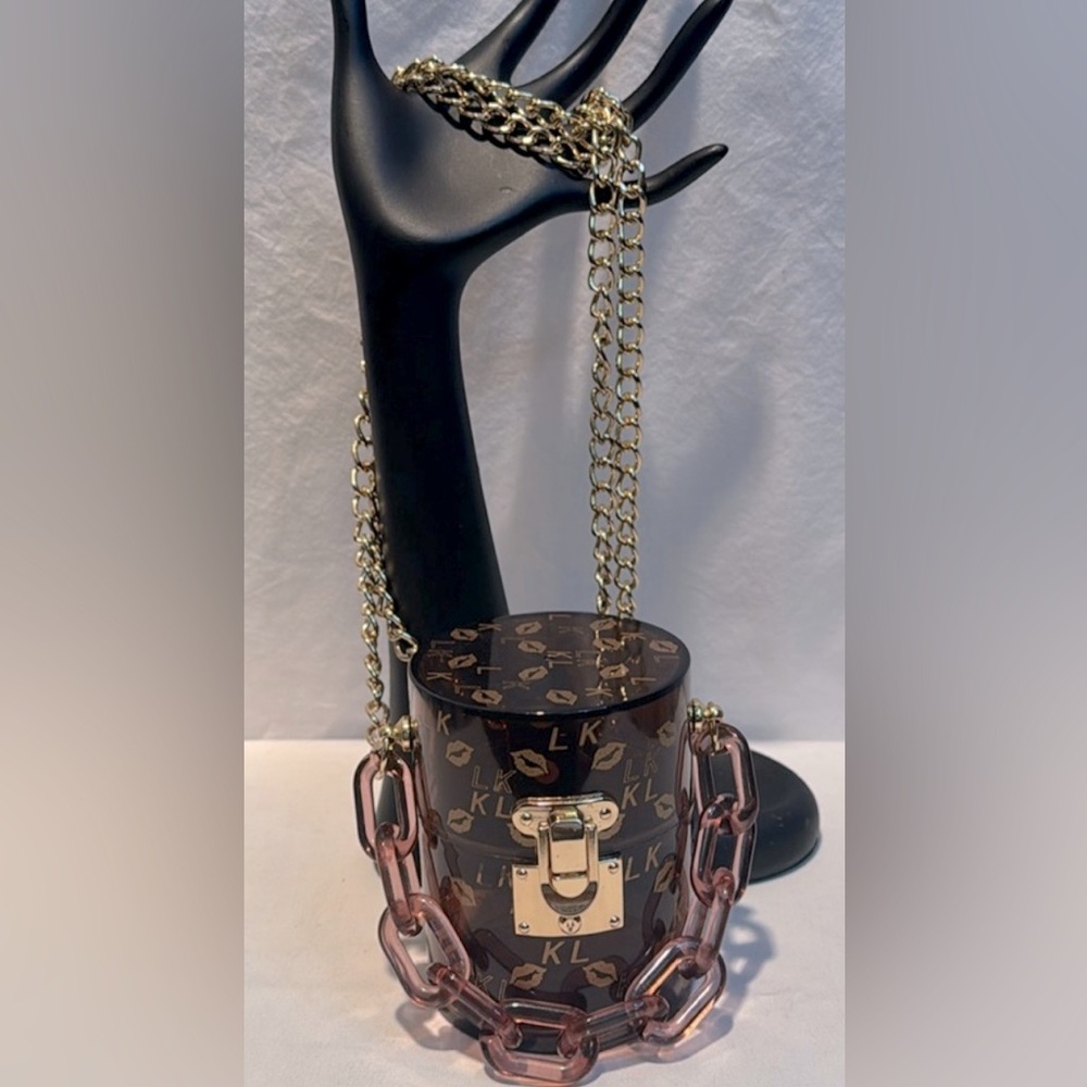 Elegant Brown Designer Chain Bag